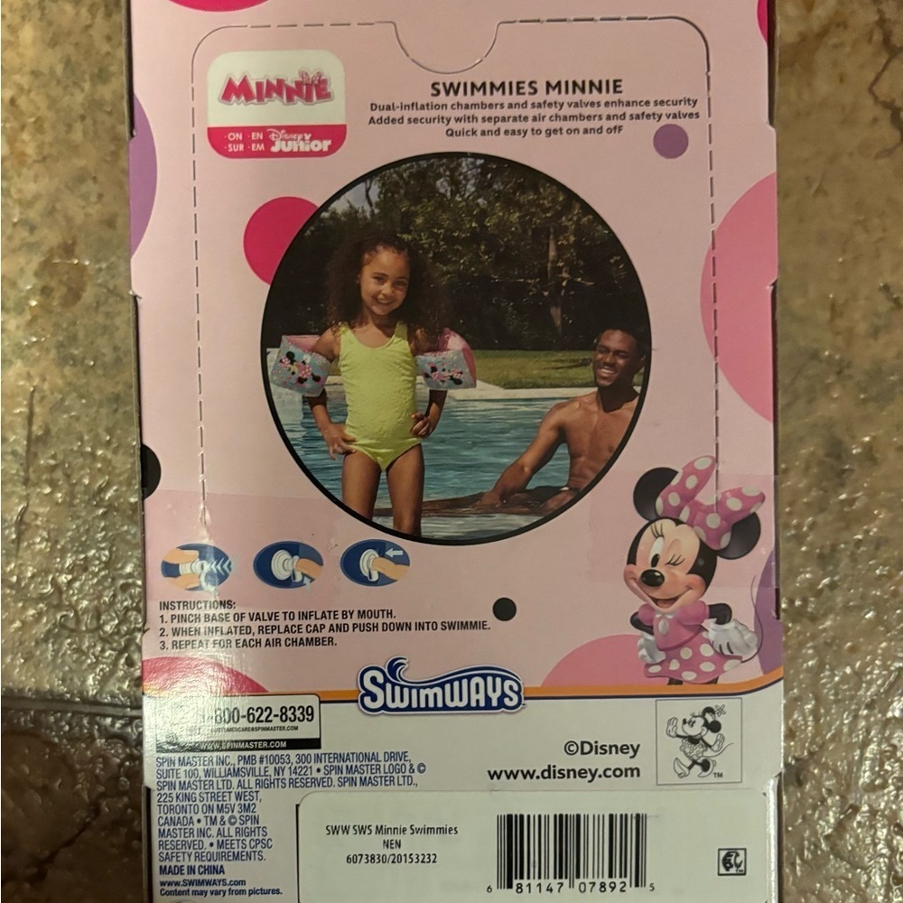NWT *Bundle* Toddlers one piece swimsuit and Swimmies float arm bands sz 5T - Picture 7 of 9